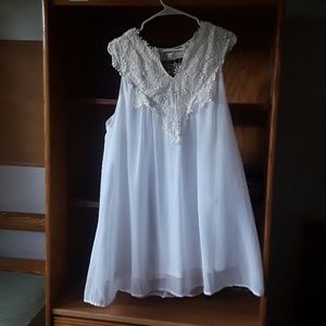 Short White Lacy Dress